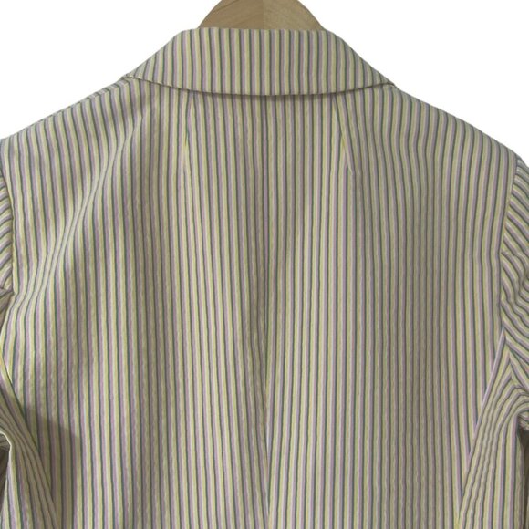 J. Crew Parke Classic Blazer In Seersucker Multicolor Stripe Size 8 - Picture 8 of 13
